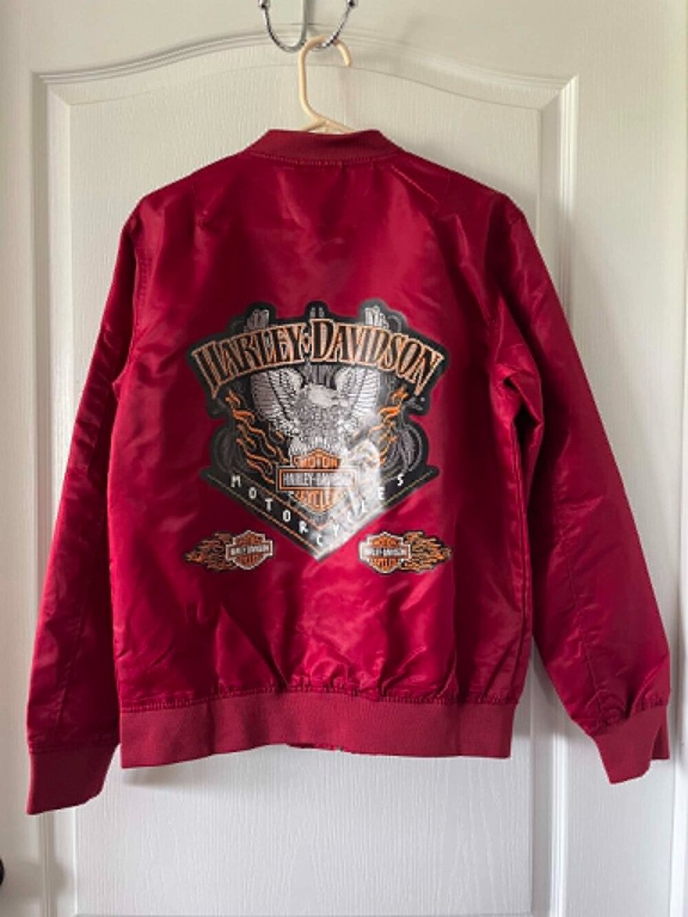 ASSTSERIES Harley Davison Women's Burgundy Windbreaker Jacket size Large